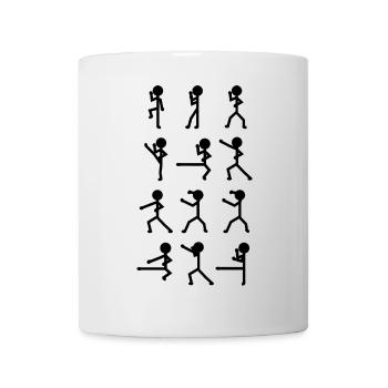 Karateka Strichmännchen - Tasse - Weiß - Vorne