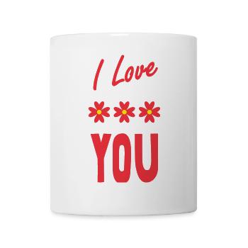VALENTINSTAG. Junggesellinnenabschied. ICH LIEBE DICH. ICH LIEBE DICH. LIEBE - Tasse - Weiß - Vorne