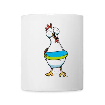 Huhn Schwimmer Schwimmring Henne Geflügel - Tasse - Weiß - Vorne