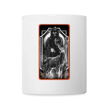 horreur, halloween, fantôme, cerf, mort, nature sauvage, occulte - Mug blanc - blanc - Devant