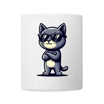 Cool cat design with sunglasses - Mug - white - Front