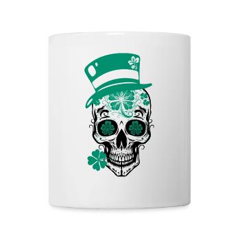 Crâne de sucre Saint-Patrick - Mug blanc - blanc - Devant