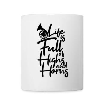 Waldhorn Witz - Tasse - Weiß - Vorne