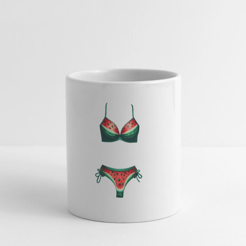 Chemise de bikini pastèque Cadeau pastèque Mug blanc
