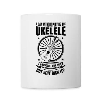 Ukulele Lehrer Scherz - Tasse - Weiß - Vorne