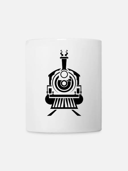 Dampflok Grafik - Tasse - Weiß