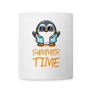 Pinguin Sommerzeit - Tasse - Weiß - Vorne