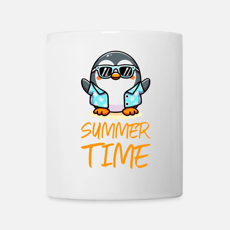 Pingouin Heure d’été - Mug blanc - blanc