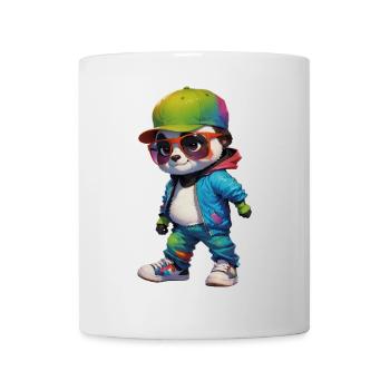 Cute & Cool Teenage Panda Bear Boy - Mug - white - Front