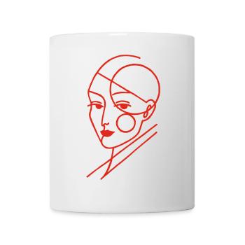 Red Geometric Human - Mug - white - Front