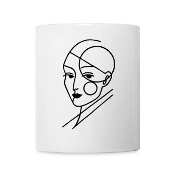 Black Geometric Human - Mug - white - Front