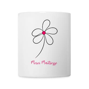 MERCI. MAÎTRESSE. MAÎTRE. MERCI MAÎTRESSE - Mug blanc - blanc - Devant