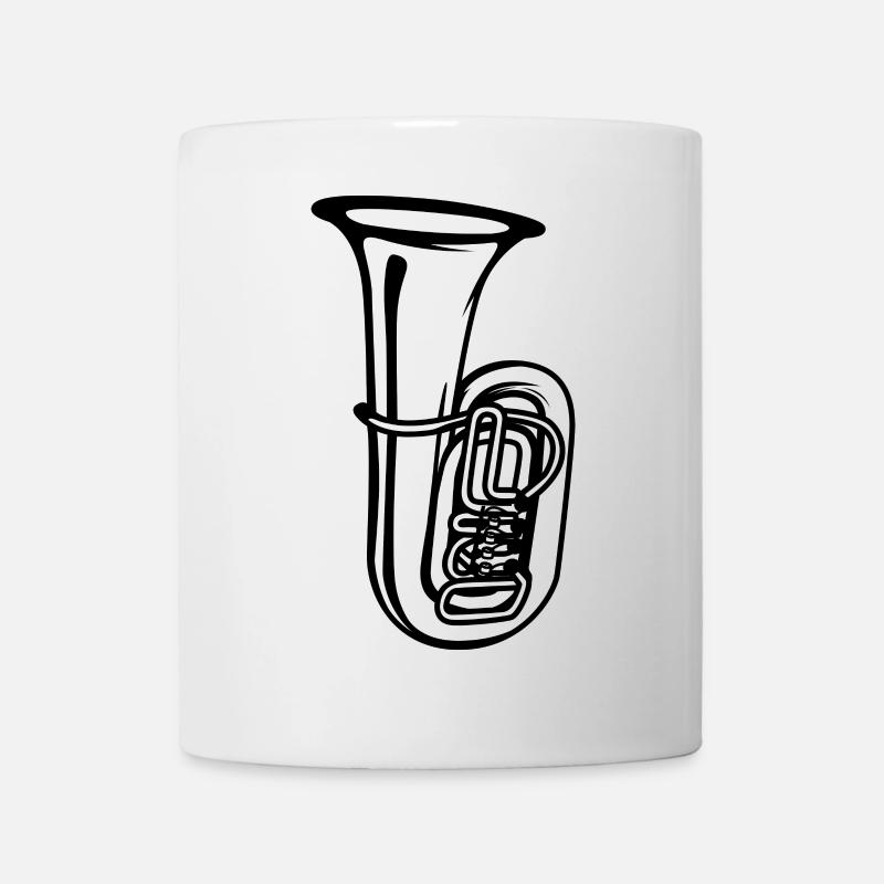 Dessin de tuba - Mug blanc - blanc