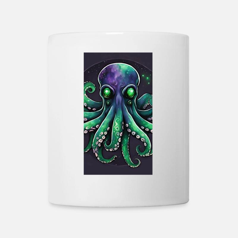 Octopus cosmique émeraude - Mug blanc - blanc