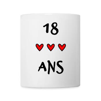18. 18 JAHRE ALT. 18. JAHRESTAG. 18. GEBURTSTAG. - Tasse - Weiß - Vorne