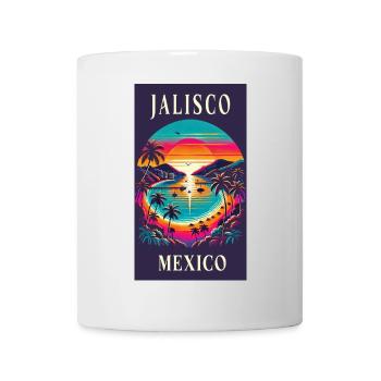 Motif de palmier Jalisco Mexico - Mug blanc - blanc - Devant