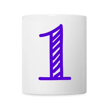 1. 1 Jahr. 1. JAHRESTAG. 1-JÄHRIGES JUBILÄUM - Tasse - Weiß - Vorne