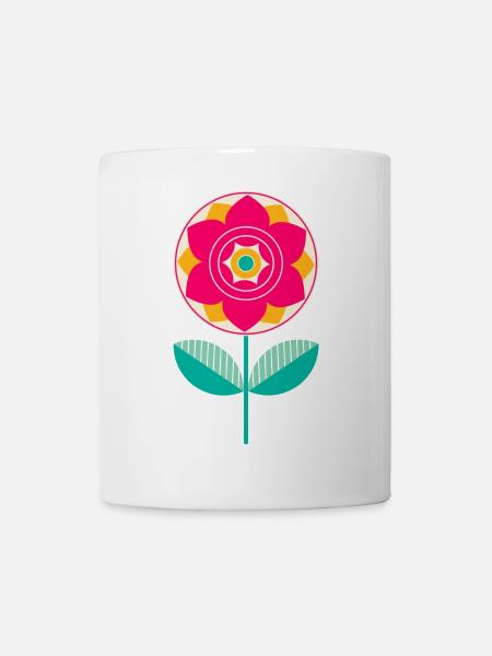 Süße bunte Blume - Tasse - Weiß