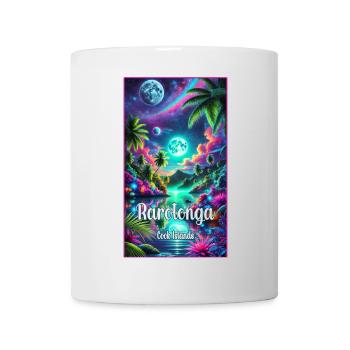 Parotonga Cook Islands vacation palm trees - Mug - white - Front