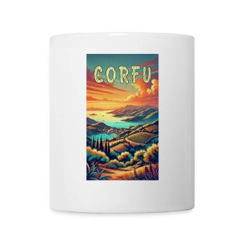 Korfu Griechenland Paradies Design - Tasse - Weiß - Vorne