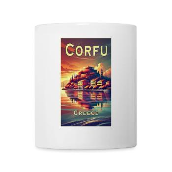 Corfu Greece sea travel design - Mug - white - Front