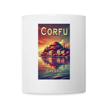 Corfu Greece sea travel design - Mug - white - Front