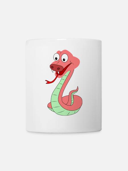 Lustige Schlange - Tasse - Weiß