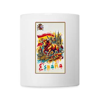 Spanien Stier Espana Flagge - Tasse - Weiß - Vorne