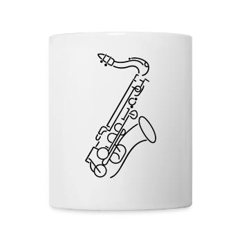 Saxophone Drawing - Mug - white - Front