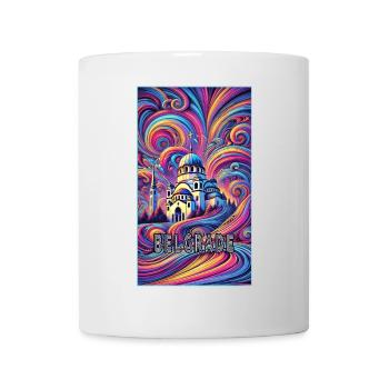 Belgrad Serbien Panorama Design - Tasse - Weiß - Vorne