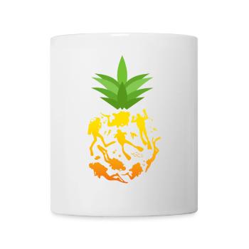 Ananas-Taucher - Tasse - Weiß - Vorne