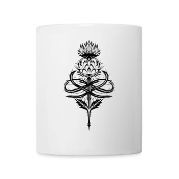 Distel Tribal mit Infinity Symbol - Tasse - Weiß - Vorne