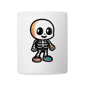 Skelett Niedlich Halloween Comic - Tasse - Weiß - Vorne