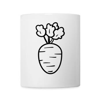 Karotte - Tasse - Weiß - Vorne