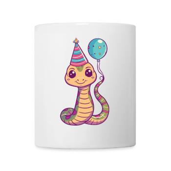 Snake Cobra Birthday Comic - Mug - white - Front