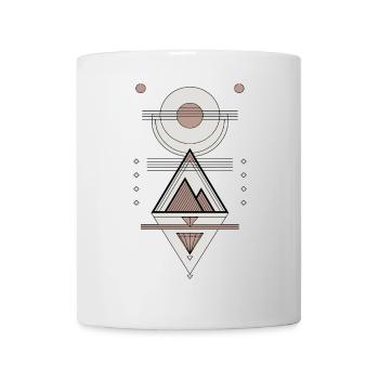 Abstract Geometric Minimalist Design Art - Mug - white - Front