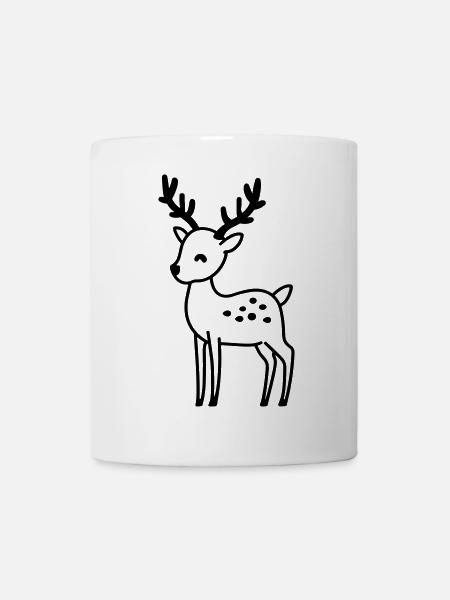 Weihnachtsrentiere - Tasse - Weiß