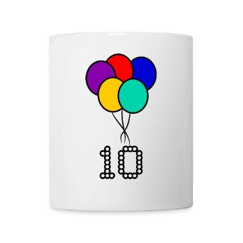 10. 10 YEARS. 10th ANNIVERSARY. 10 YEAR ANNIVERSARY. - Mug - white - Front