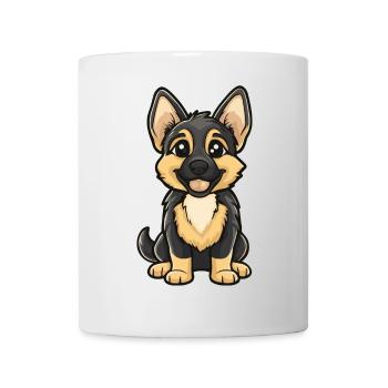 German Shepherd Dog Comic Cute - Mug - white - Front