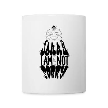 Sorry Not Sorry – lustiger Typografie-Spruch - Tasse - Weiß - Vorne