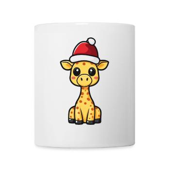 Girafe Noël mignon - Mug blanc - blanc - Devant