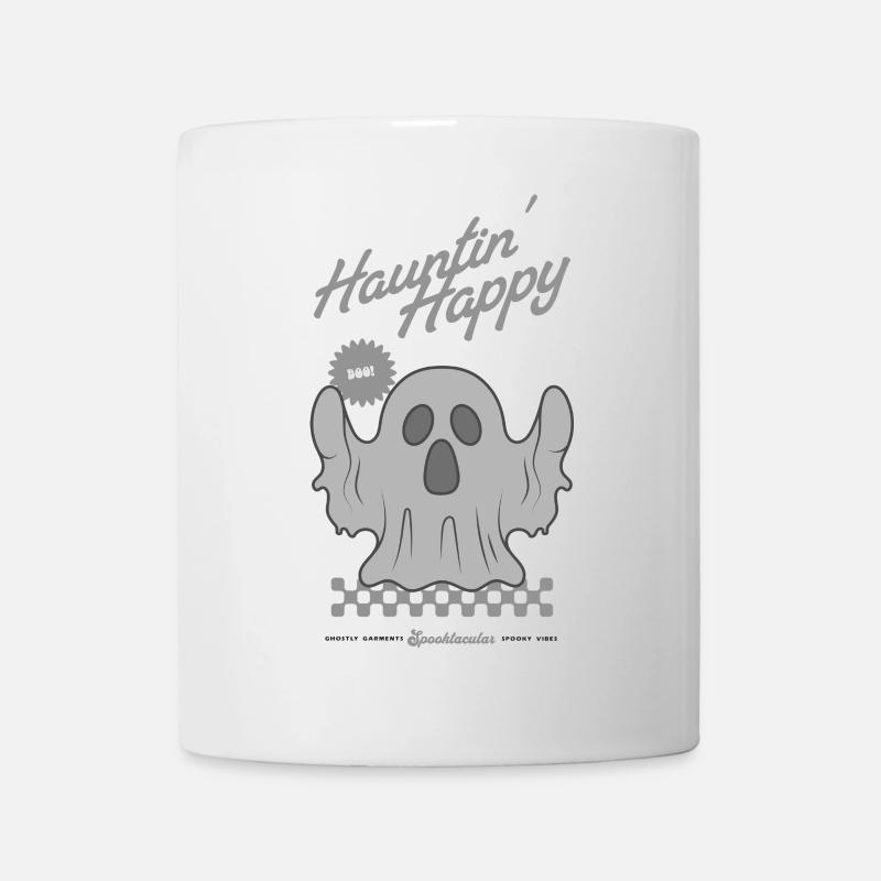 Hauntin' Happy- Halloween - Ghost - Mug - white