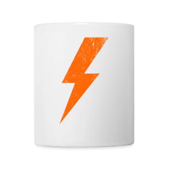 Glowing lightning design - Mug - white - Front