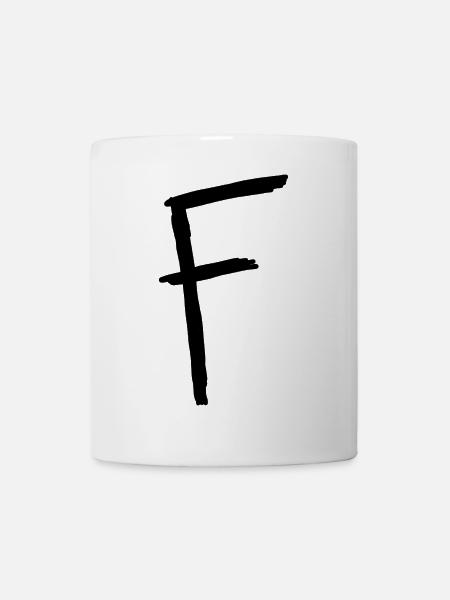 Buchstaben F - Tasse - Weiß
