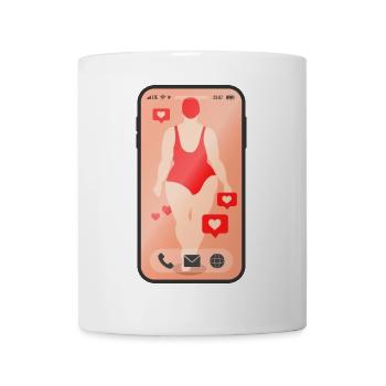 Handy Frau Smartphone Geschenk - Tasse - Weiß - Vorne