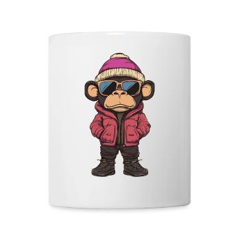 Affe Winter - Tasse - Weiß - Vorne