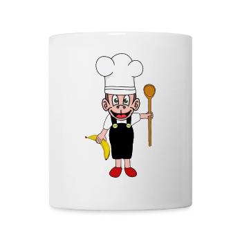 Monkey Bananas Kitchen Cooking Hobby Chef Monkey - Mug - white - Front