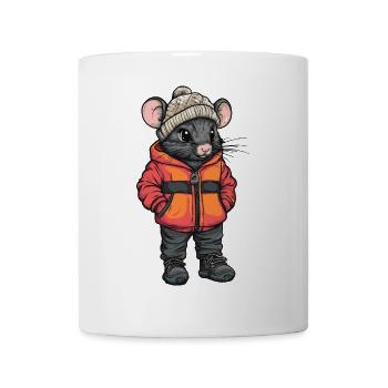 Souris Mode Hiver - Mug blanc - blanc - Devant