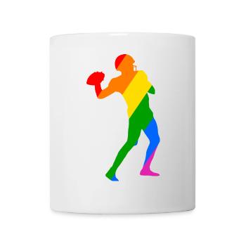 Rainbow Football Player - Tasse - Weiß - Vorne