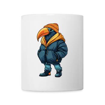 Toucan Oiseau Mode Hiver - Mug blanc - blanc - Devant